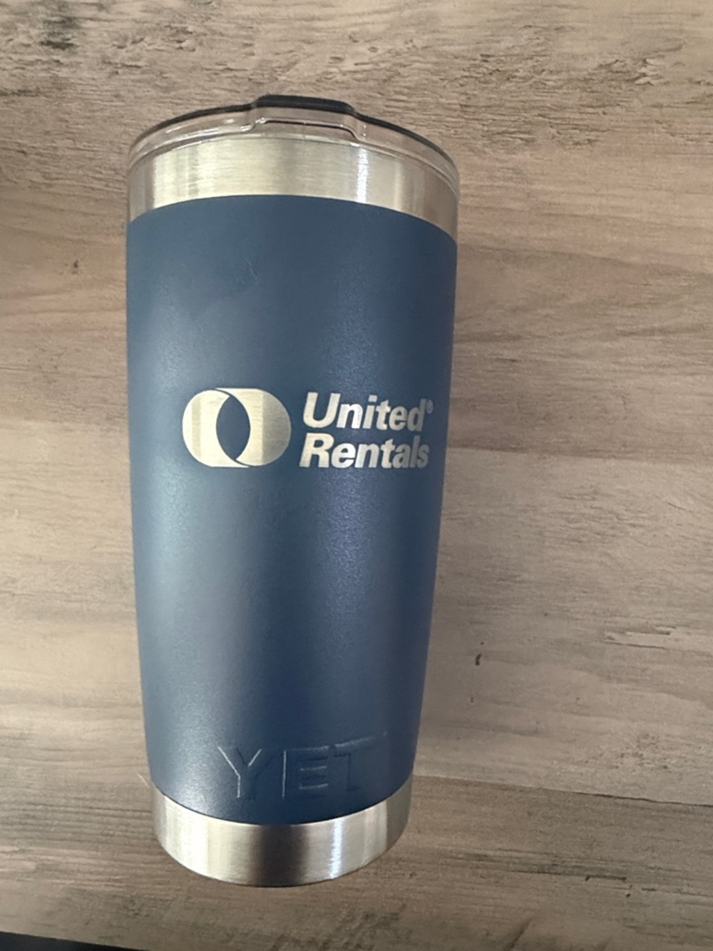 NEW - Yeti Blue Insulated Tumbler with United Rentals Logo
